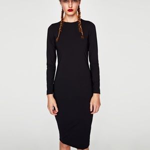 Polyamide dress with long sleeves